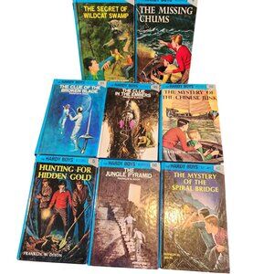Hardy Boys Mystery Stories Hardcover Blue Books set of 8